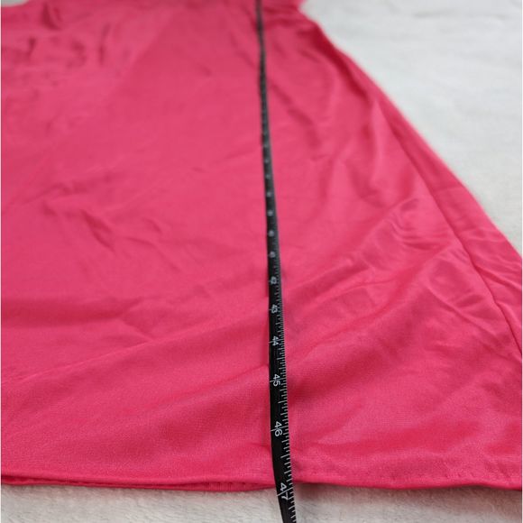 Vintage 60s Shannon Lee Slip Dress Petticoat Robe Women's M/L Pink Lace Sheer - Picture 11 of 11